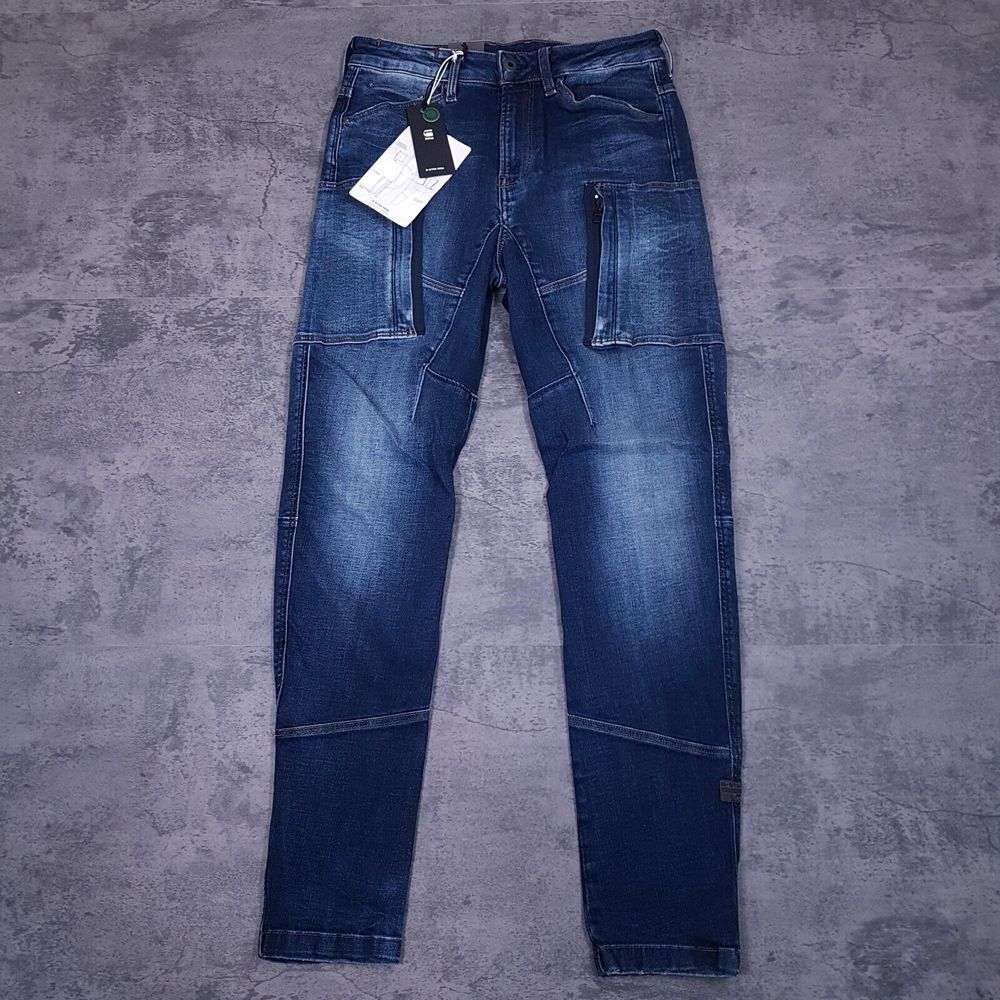 G-STAR Raw Denim Cargo‎ 3D Skinny Super Stretch Jeans Mens Size 30x34 Blue